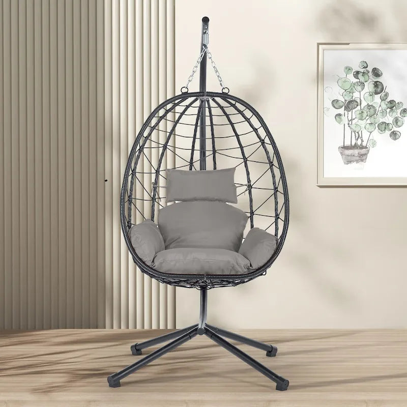 Indoor Outdoor Egg Chair Swing Chair with Cushion