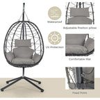 Indoor Outdoor Egg Chair Swing Chair with Cushion