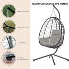 Indoor Outdoor Egg Chair Swing Chair with Cushion