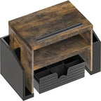 Monitor Stand Riser with Sliding Drawer – Rustic Brown / Black / Maple / Espresso / White / Oak, Single User