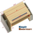 Monitor Stand Riser with Sliding Drawer – Rustic Brown / Black / Maple / Espresso / White / Oak, Single User