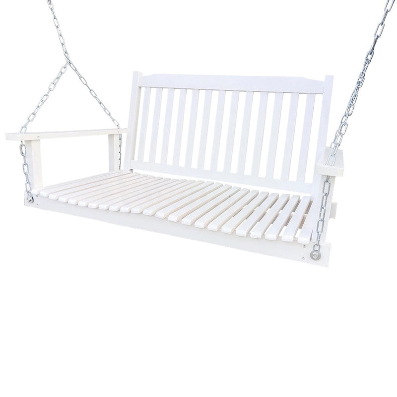 Front Porch Swing with Armrests,Wood Bench Swing with Hanging Chains,for Outdoor Patio,Garden Yard,porch,backyard