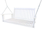 Front Porch Swing with Armrests,Wood Bench Swing with Hanging Chains,for Outdoor Patio,Garden Yard,porch,backyard