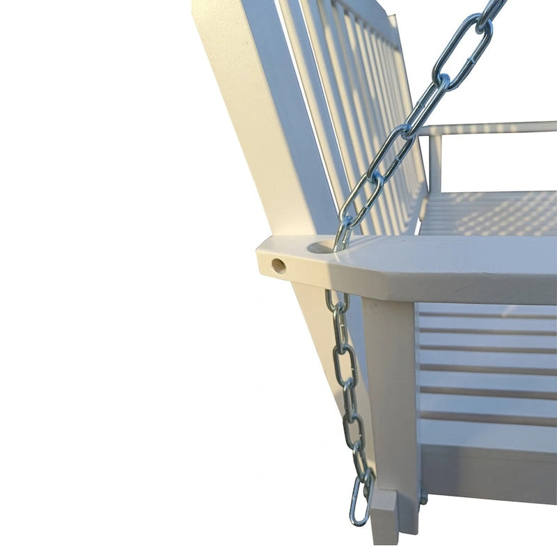Front Porch Swing with Armrests,Wood Bench Swing with Hanging Chains,for Outdoor Patio,Garden Yard,porch,backyard