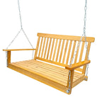 Front Porch Swing with Armrests,Wood Bench Swing with Hanging Chains,for Outdoor Patio,Garden Yard,porch,backyard