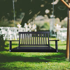 Front Porch Swing with Armrests,Wood Bench Swing with Hanging Chains,for Outdoor Patio,Garden Yard,porch,backyard