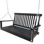 Front Porch Swing with Armrests,Wood Bench Swing with Hanging Chains,for Outdoor Patio,Garden Yard,porch,backyard