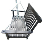 Front Porch Swing with Armrests,Wood Bench Swing with Hanging Chains,for Outdoor Patio,Garden Yard,porch,backyard