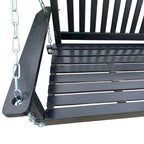 Front Porch Swing with Armrests,Wood Bench Swing with Hanging Chains,for Outdoor Patio,Garden Yard,porch,backyard