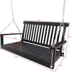 Front Porch Swing with Armrests,Wood Bench Swing with Hanging Chains,for Outdoor Patio,Garden Yard,porch,backyard