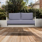 1-Piece Woven Rope Outdoor Swing Sofa with Soft Cushions Seating