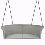 2-Person Rattan Woven Swing Chair with Ropes for Porch
