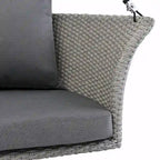 2-Person Rattan Woven Swing Chair with Ropes for Porch