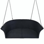 2-Person Rattan Woven Swing Chair with Ropes for Porch
