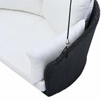 2-Person Rattan Woven Swing Chair with Ropes for Porch