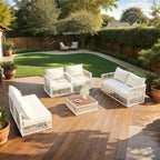 Patio Sectional Sofa Set,Garden Conversational Furniture Set,7 PCS