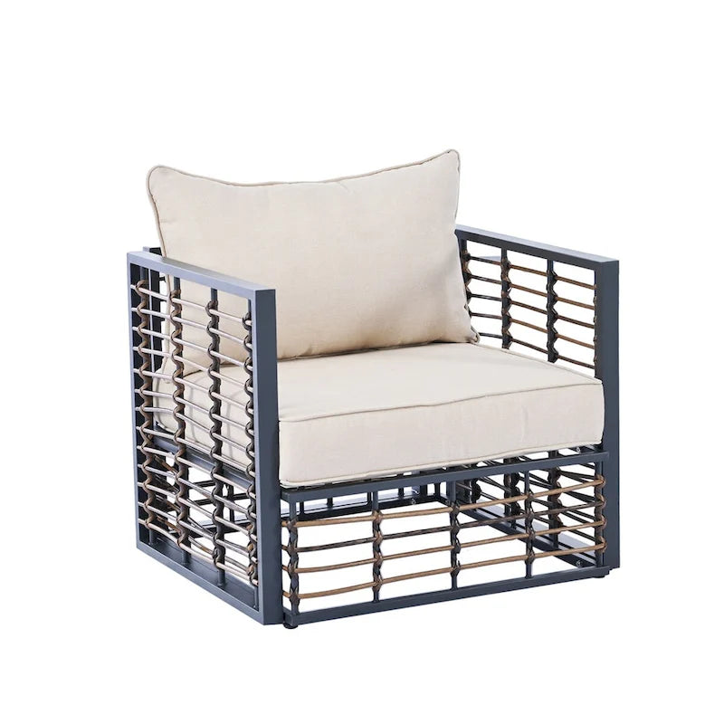 Patio Sectional Sofa Set,Garden Conversational Furniture Set,7 PCS