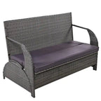 Outdoor Garden Loveseat and Convertible to Dining Table Set