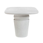 Margot Light Grey Faux Plaster Indoor/Outdoor Concrete 83 Oval Dining Table
