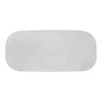 Margot Light Grey Faux Plaster Indoor/Outdoor Concrete 83 Oval Dining Table