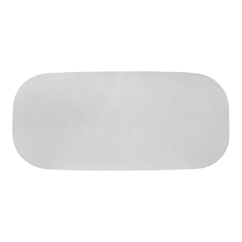 Margot Light Grey Faux Plaster Indoor/Outdoor Concrete 83 Oval Dining Table