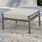 6-Piece Aluminum Patio Conversation Set, 2-Seat Outdoor Couch with Coffee Table and Cushions
