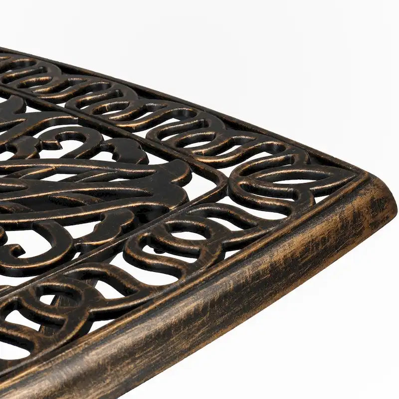 Square Garden Cast Aluminum Table