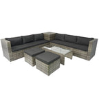 8 Piece Patio Sectional Wicker Rattan Outdoor Furniture Sofa Set