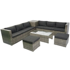 8 Piece Patio Sectional Wicker Rattan Outdoor Furniture Sofa Set