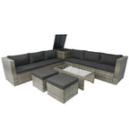 8 Piece Patio Sectional Wicker Rattan Outdoor Furniture Sofa Set