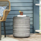 Outdoor Side Table,Concrete Accent Table,Patio Side Table Modular Design