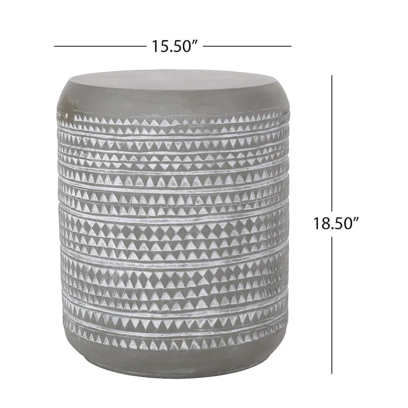 Outdoor Side Table,Concrete Accent Table,Patio Side Table Modular Design