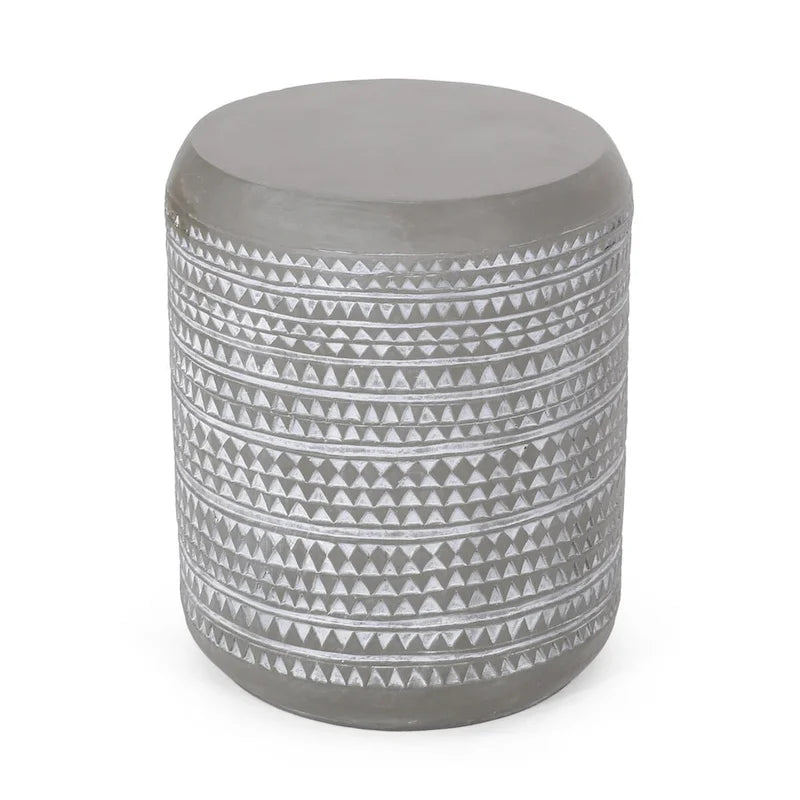 Outdoor Side Table,Concrete Accent Table,Patio Side Table Modular Design