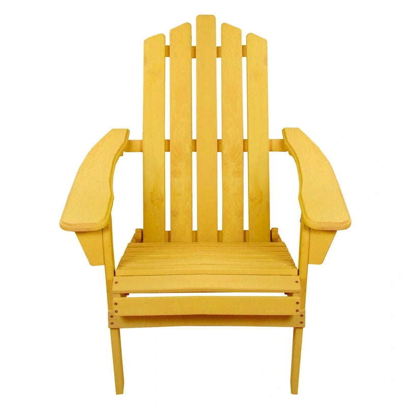 36 Yellow Classic Folding Wooden Adirondack Chair