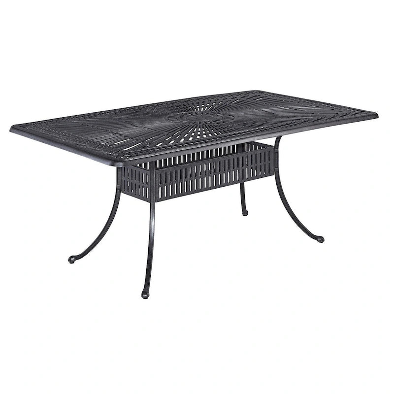 Grenada Charcoal Aluminum 7 Piece Outdoor Dining Set - 72 x 29 x 42