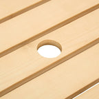 Outdoor 6 Person Picnic Table with 3 Built-in Benches and Umbrella Hole
