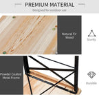 6' Portable Picnic Table and Bench Set, Outdoor Wooden Folding Camping Dining Table Set