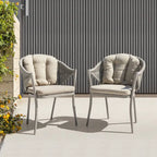 Two PCS Assembled Wicker chairs with cushions