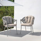 Two PCS Assembled Wicker chairs with cushions