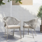 Two PCS Assembled Wicker chairs with cushions