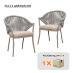 Two PCS Assembled Wicker chairs with cushions