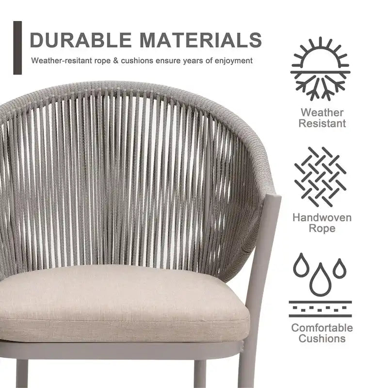 Two PCS Assembled Wicker chairs with cushions
