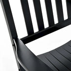 Outdoor High Back Wood Rocking Chair with Smooth Armrests