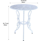 Set,Outdoor Patio Set,Anti-Rust Cast Aluminum Bistro Table Set