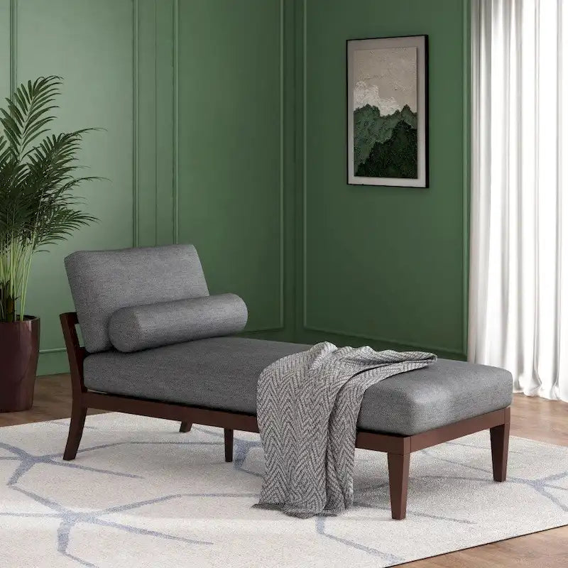 68.75 Charcoal Elegant Chaise Lounge, Recliner Chairs