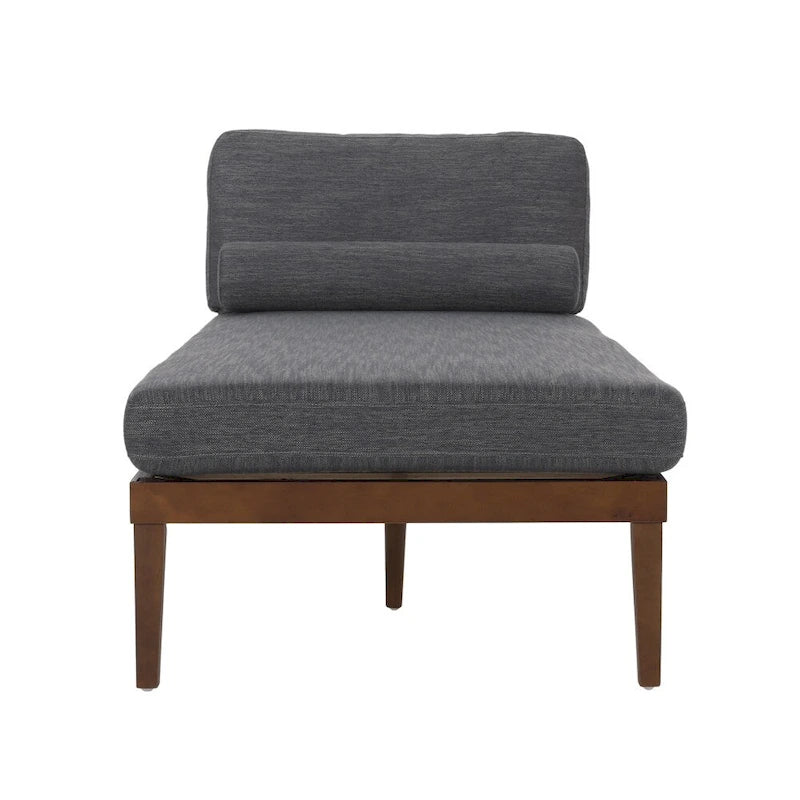 68.75 Charcoal Elegant Chaise Lounge, Recliner Chairs