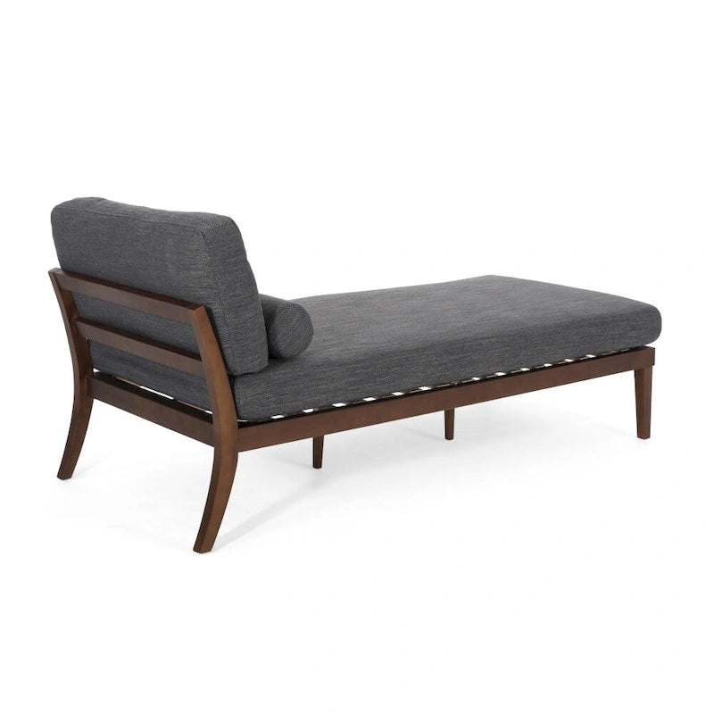 68.75 Charcoal Elegant Chaise Lounge, Recliner Chairs