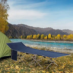 Folding Camping Cot for Adults with Carry Bag,Side Pocket,Outdoor Portable Sleeping Bed for Travel,Camp,Vacation