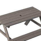 Picnic Play Table, Sandbox Table with Umbrella Hole and 2 Play Boxes.