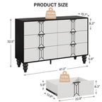 6 Drawer Dresser with Deep Drawers, Modern Wooden Chest Dresser
